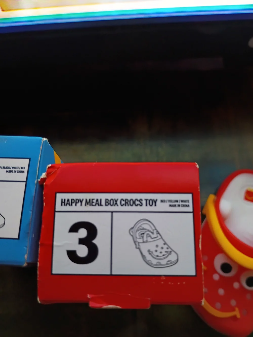 McDonald's Kids Mini Clog Toy Set in Red, Blue, White